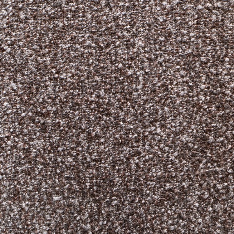 Canapé d'angle droit Maine en tissu bouclé brun/gris