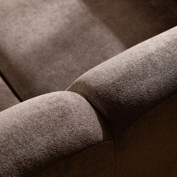 Canapé 2,5 places Maine en tissu chenille brun