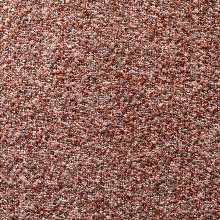 Canapé d'angle gauche Maine en tissu bouclé rouge/rose