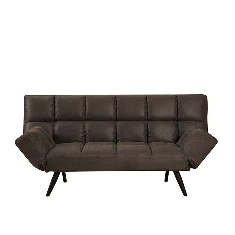 Canapé convertible lit 110 x 180 cm Timo anthracite éco-cuir