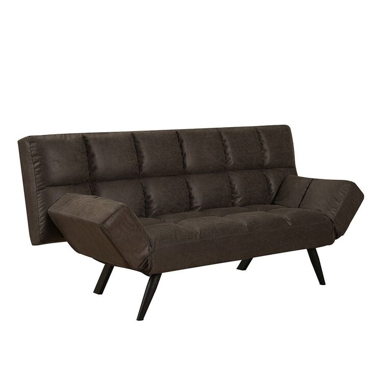 Canapé convertible lit 110 x 180 cm Timo anthracite éco-cuir