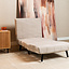 Fauteuil convertible lit 80 x 190 cm Hanna tissu recyclé beige