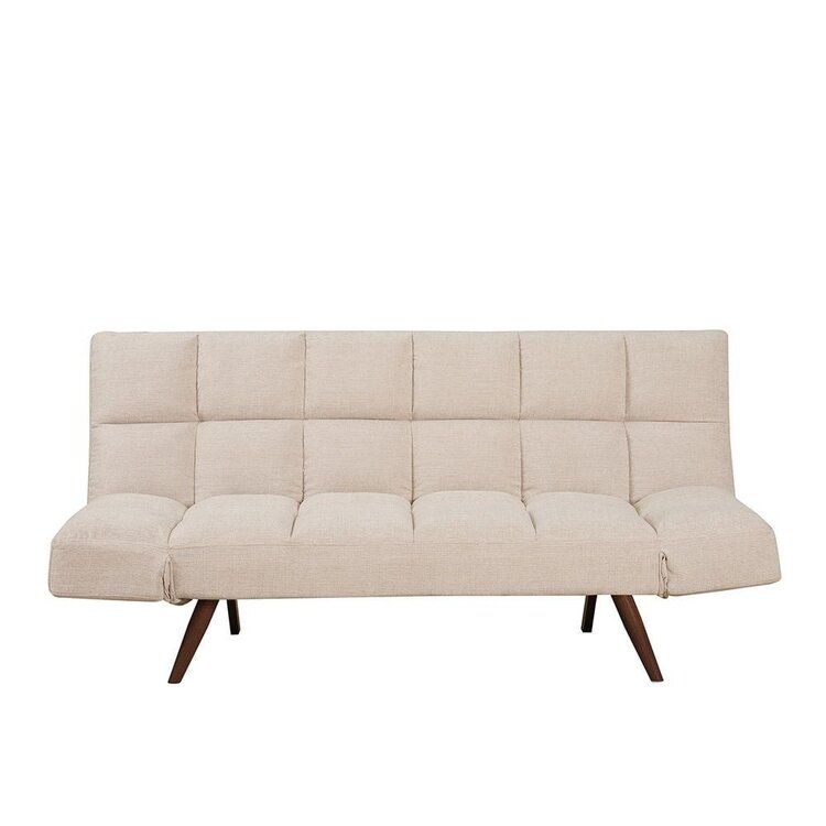 Canapé convertible lit 110 x 180 cm Timo beige tissu recyclé