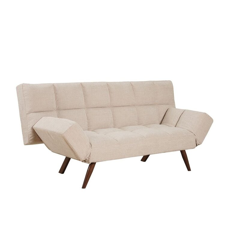 Canapé convertible lit 110 x 180 cm Timo beige tissu recyclé