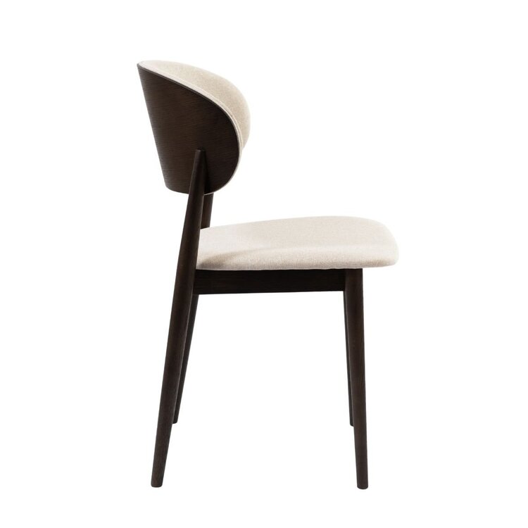 Chaise de salle à manger Bohdi en lin coloris écru