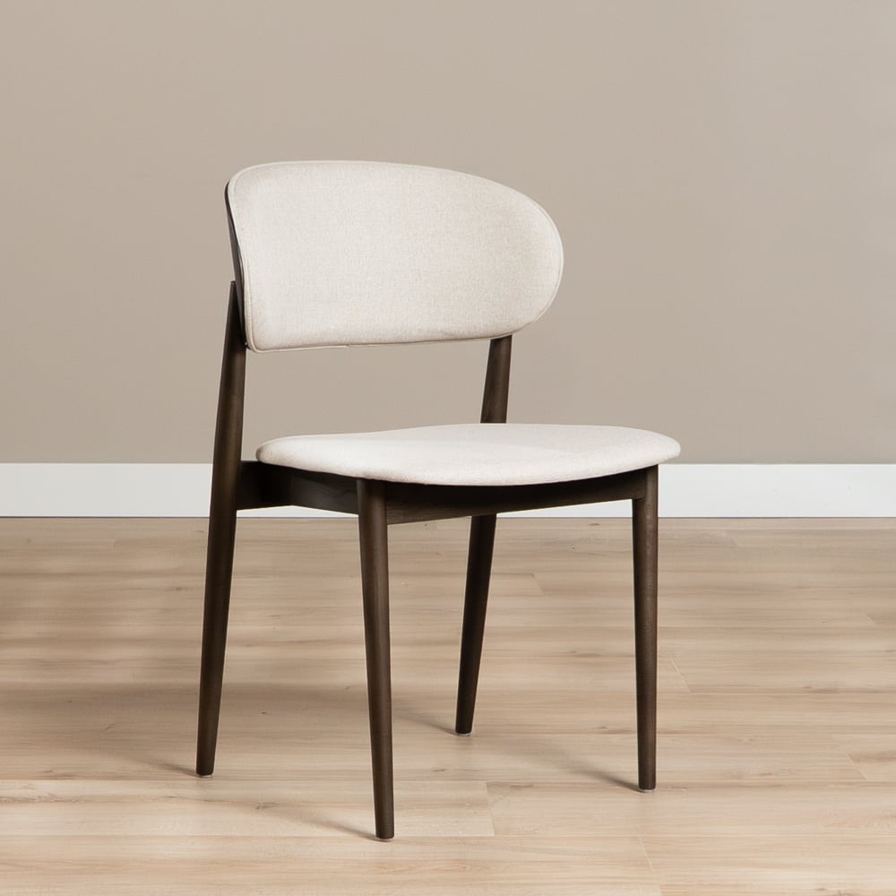 Chaise de salle à manger Bohdi en lin coloris écru