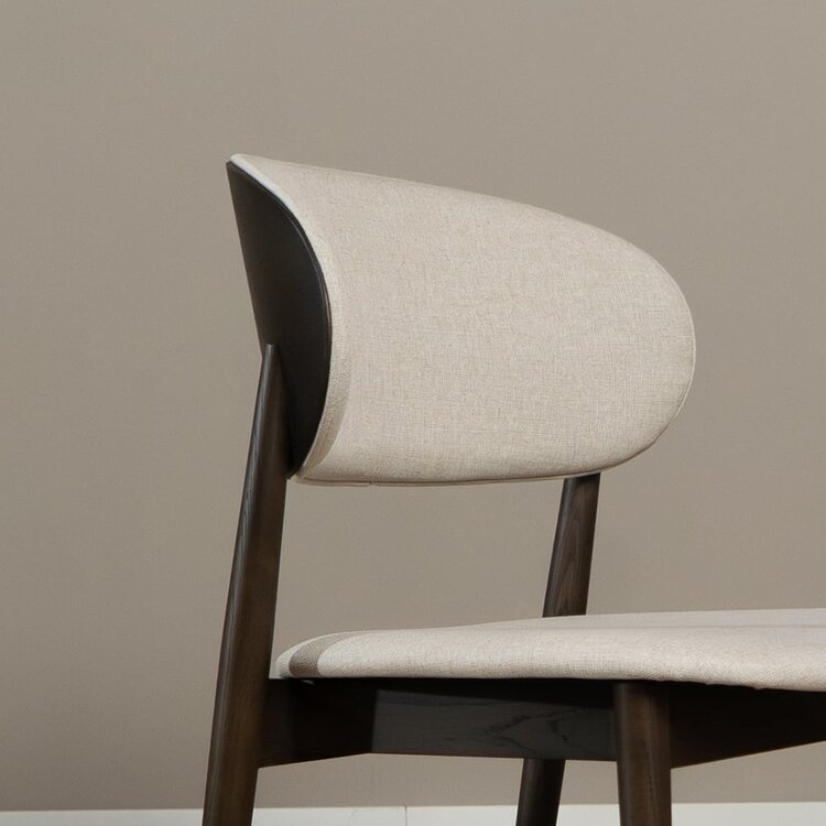 Chaise de salle à manger Bohdi en lin coloris écru