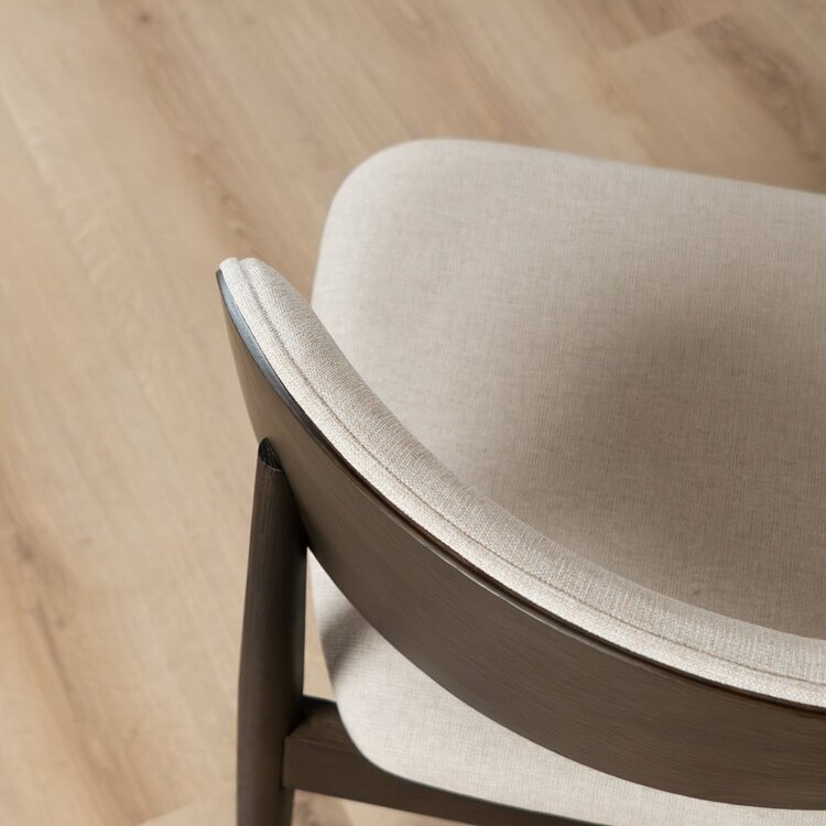 Chaise de salle à manger Bohdi en lin coloris écru