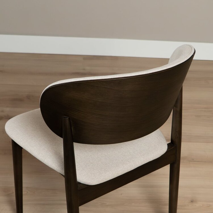 Chaise de salle à manger Bohdi en lin coloris écru