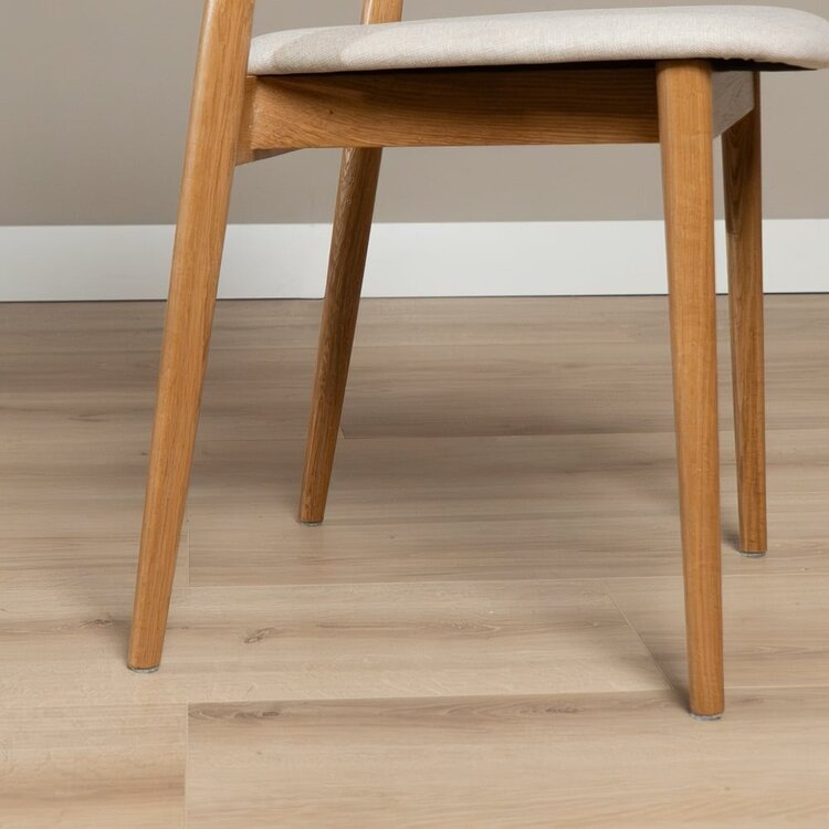 Chaise de salle à manger Bohdi en lin coloris écru