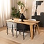 Table à manger Flint chêne naturel 180 x 90 cm