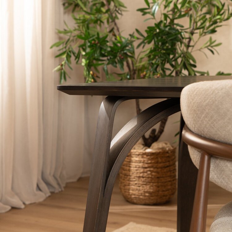 Table à manger Flint noyer 160 x 90 cm