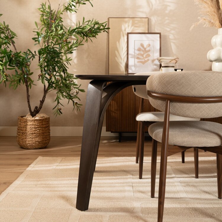 Table à manger Flint noyer 160 x 90 cm