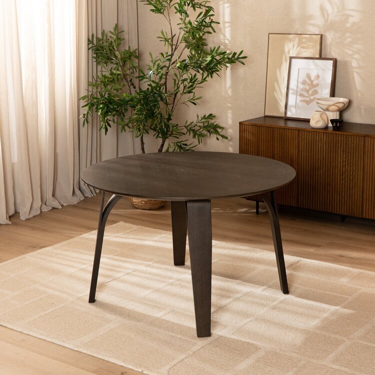 Table à manger Bowie ronde noyer Ø 120 cm