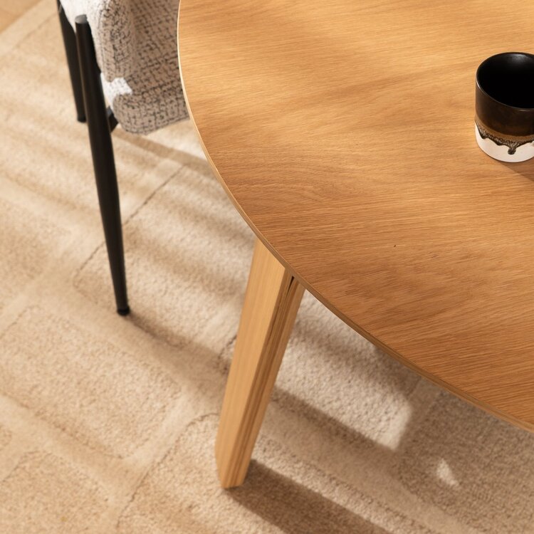 Table à manger Bowie ronde chêne naturel Ø 120 cm