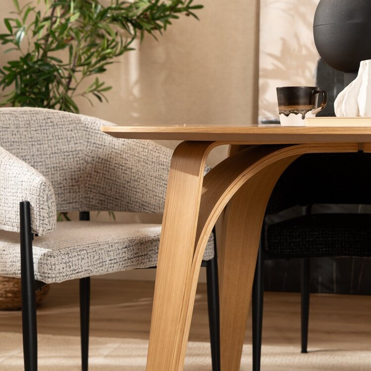 Table à manger Bowie ronde chêne naturel Ø 120 cm