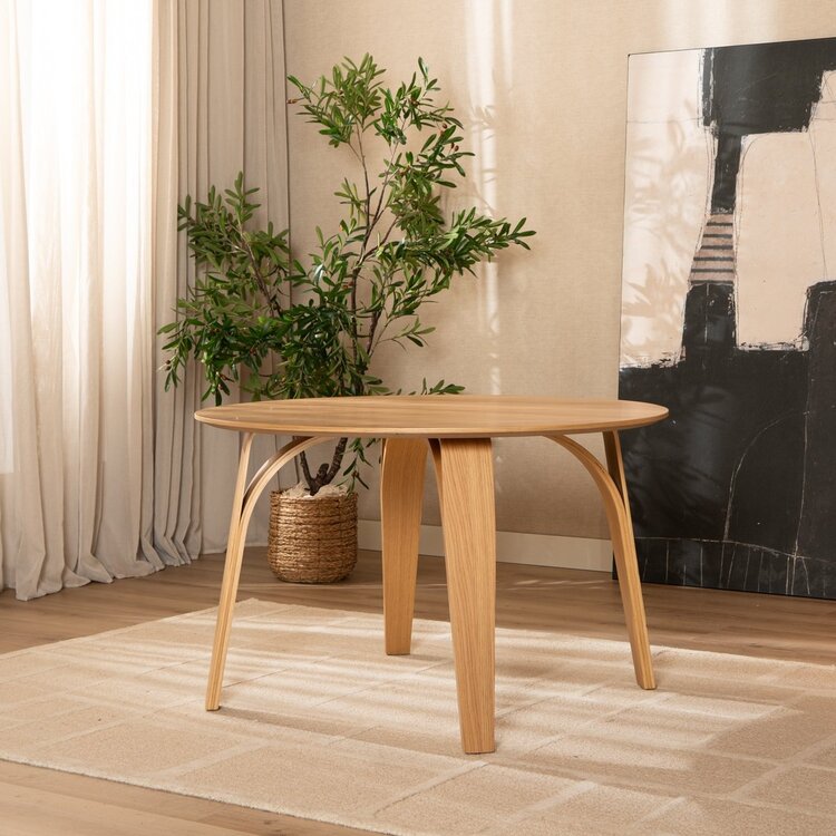 Table à manger Bowie ronde chêne naturel Ø 120 cm