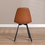 Chaise de salle à manger industrielle Logan cognac éco-cuir