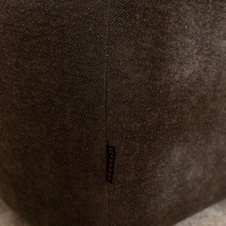 Pouf Luca en chenille brun