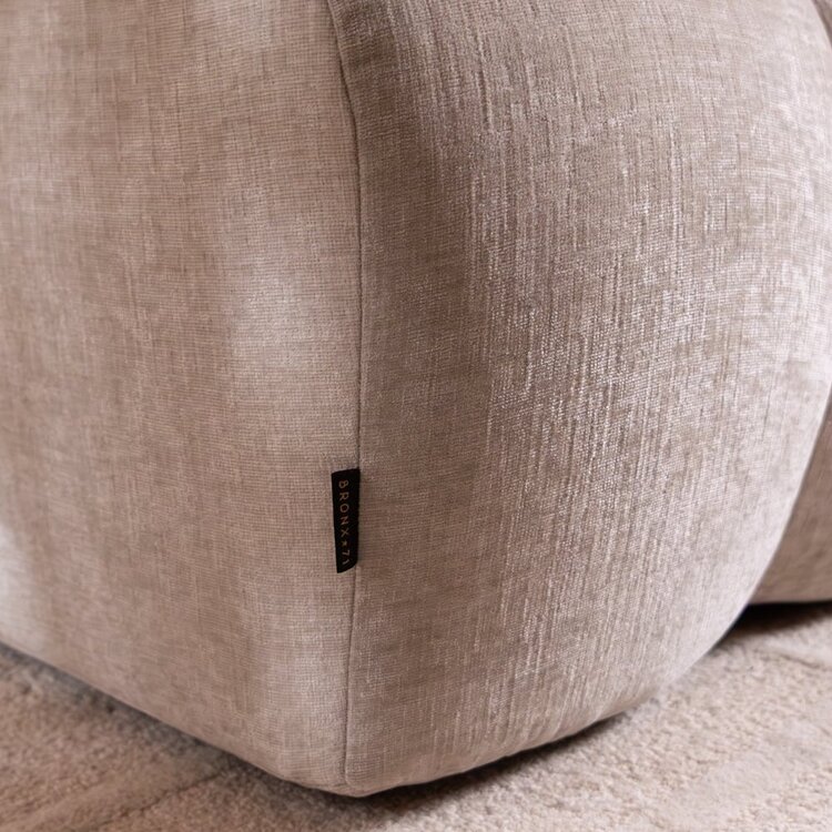 Pouf Luca en chenille sand
