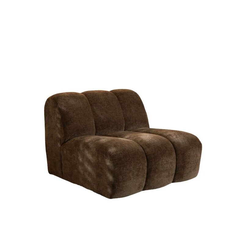 Fauteuil Luca en chenille mocha