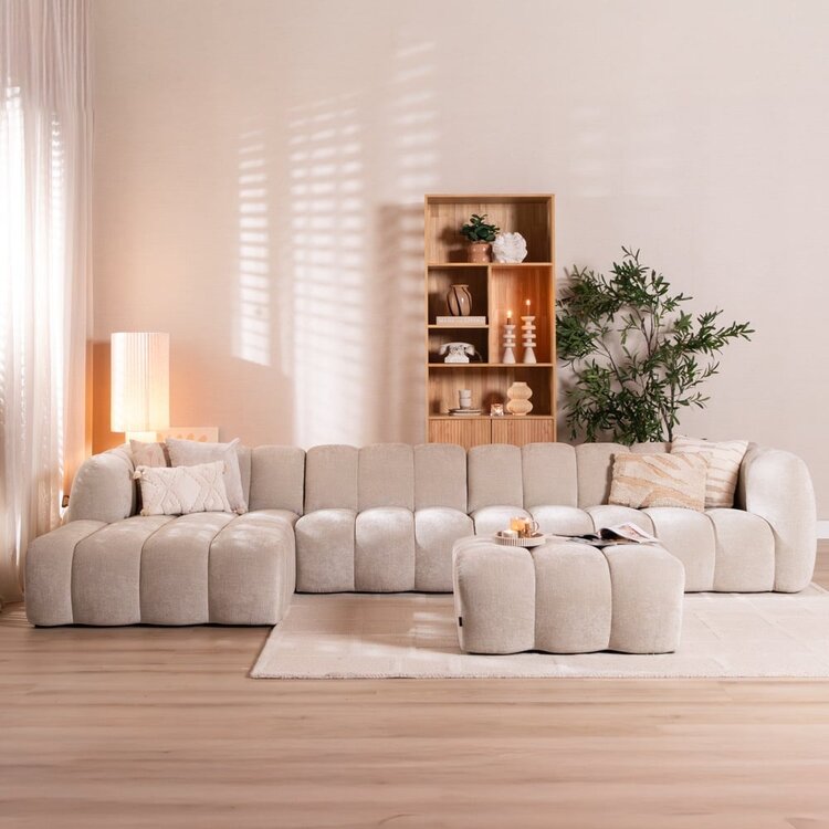 Fauteuil Luca en chenille sand