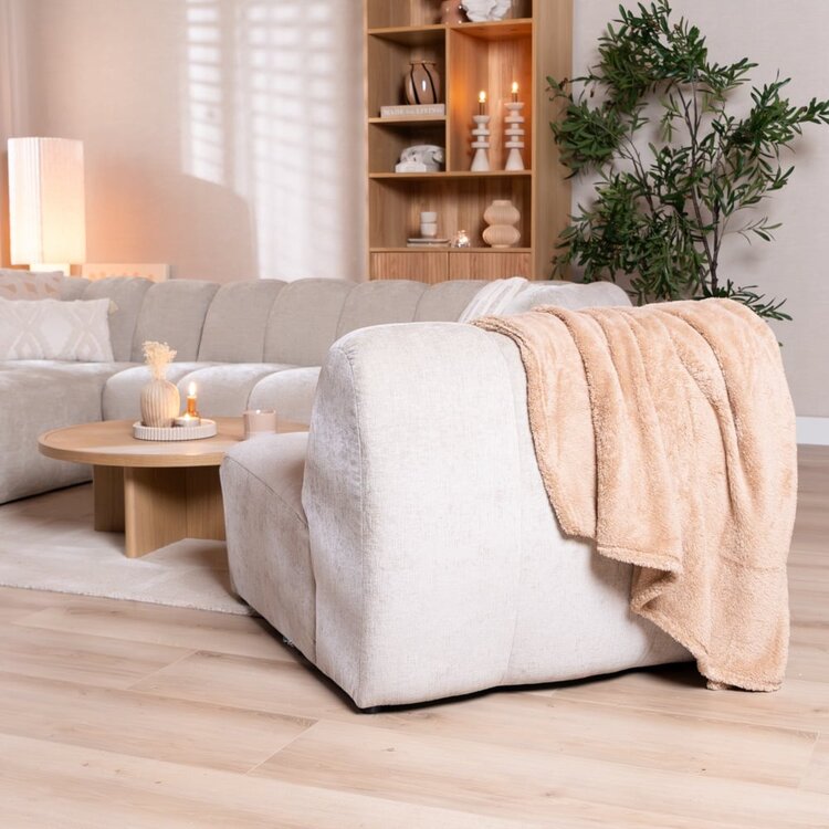Fauteuil Luca en chenille sand