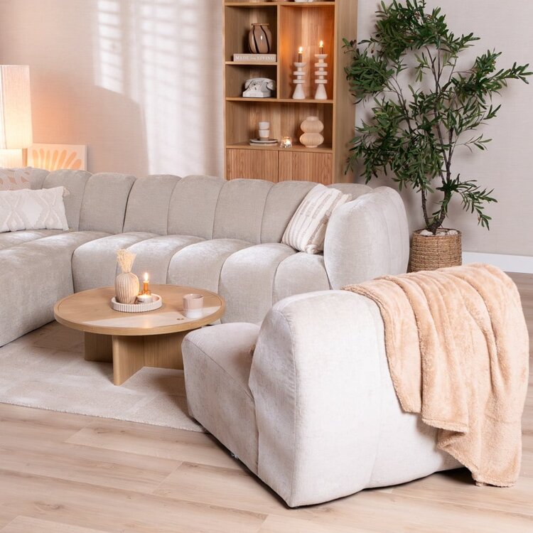 Fauteuil Luca en chenille sand