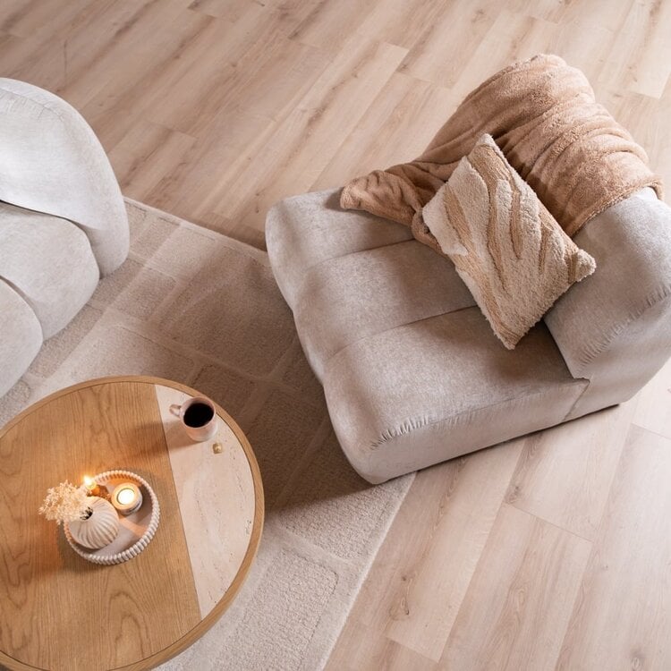 Fauteuil Luca en chenille sand