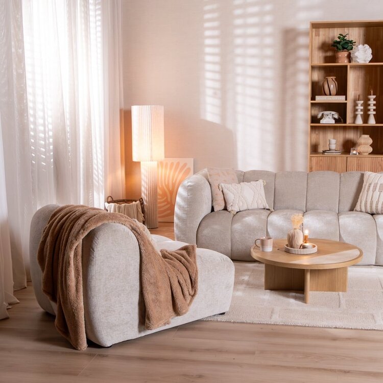 Fauteuil Luca en chenille sand