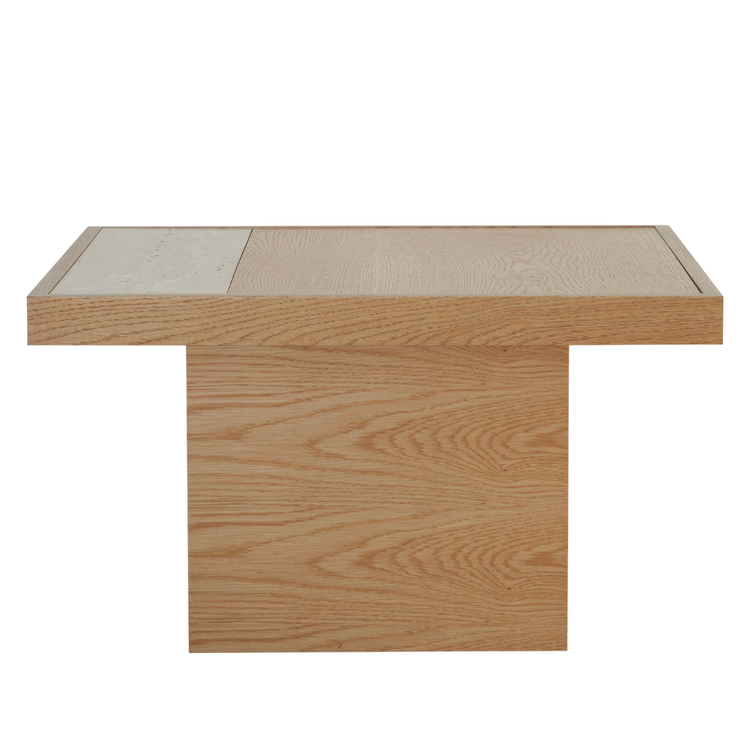 Table basse Java 70x70 cm chêne blanc