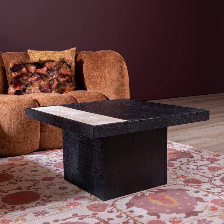 Table basse Java 70x70 cm chêne noir