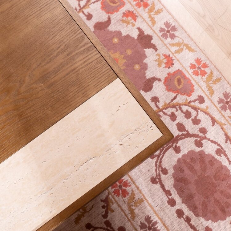 Table basse Java 70x70 cm chêne rustique