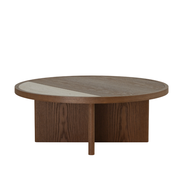 Table basse Maeva Ø80 cm chêne rustique