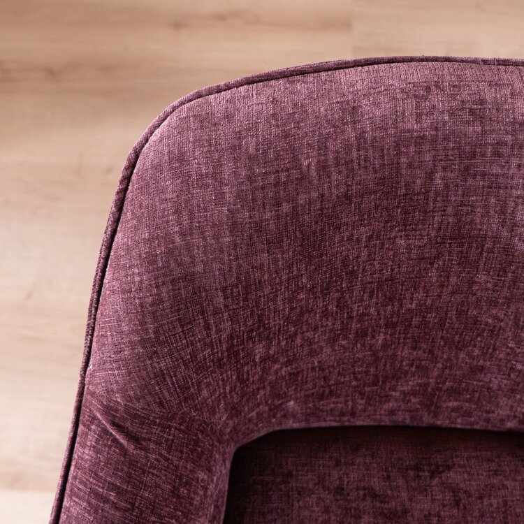 Chaise de salle à manger Nubo en chenille violette
