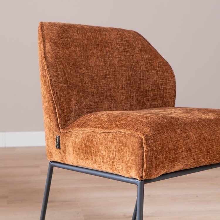 Chaise de salle à manger Momo chenille cuivre