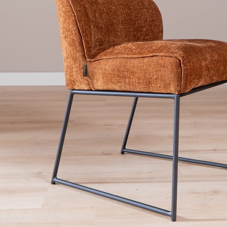 Chaise de salle à manger Momo chenille cuivre