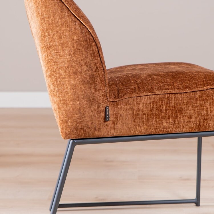 Chaise de salle à manger Momo chenille cuivre