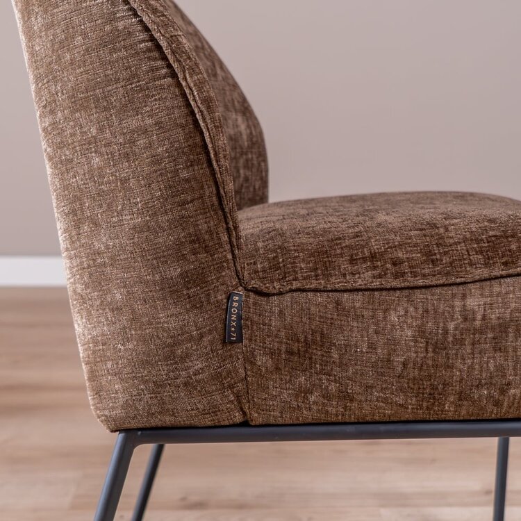 Chaise de salle à manger Momo chenille mocha