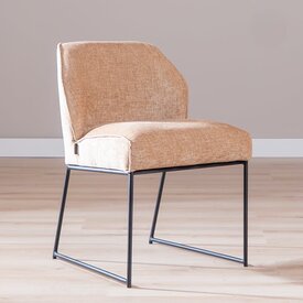 Chaise de salle à manger Momo chenille peach