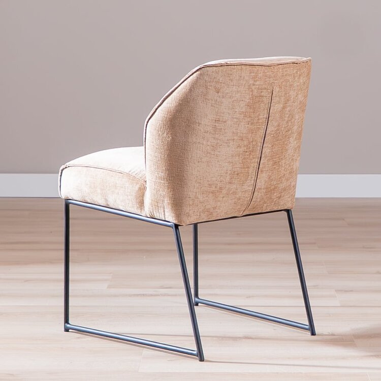 Chaise de salle à manger Momo chenille peach