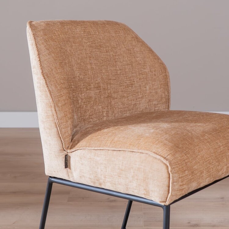 Chaise de salle à manger Momo chenille peach