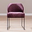 Chaise de salle à manger Momo chenille violette
