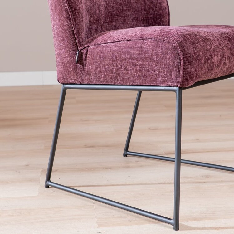 Chaise de salle à manger Momo chenille violette