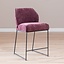 Tabouret de bar Momo en chenille violet 73 cm
