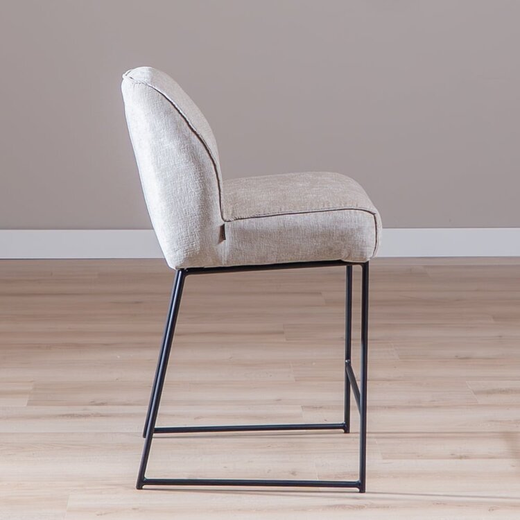 Tabouret de bar Momo en chenille sand 73 cm