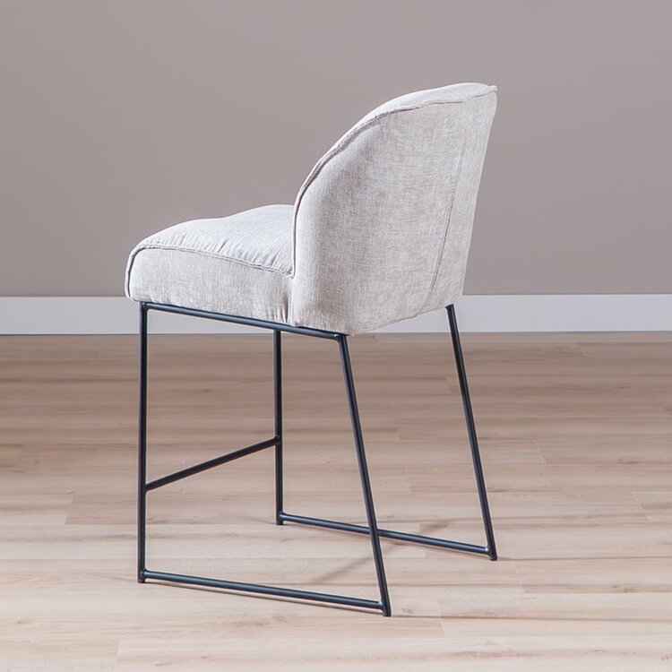 Tabouret de bar Momo en chenille sand 73 cm