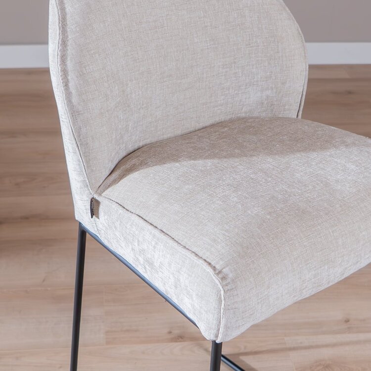 Tabouret de bar Momo en chenille sand 73 cm