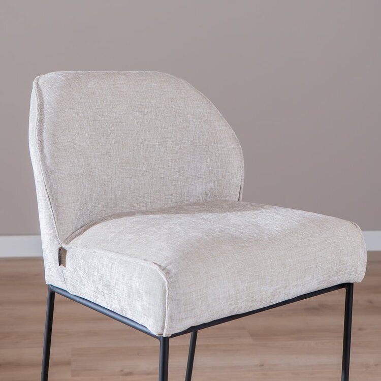 Tabouret de bar Momo en chenille sand 73 cm