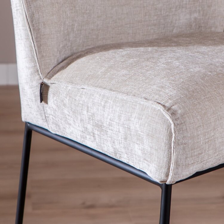 Tabouret de bar Momo en chenille sand 73 cm